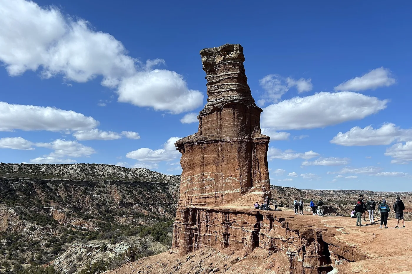 The Lighthouse rock formation in Palo Duro Canyon