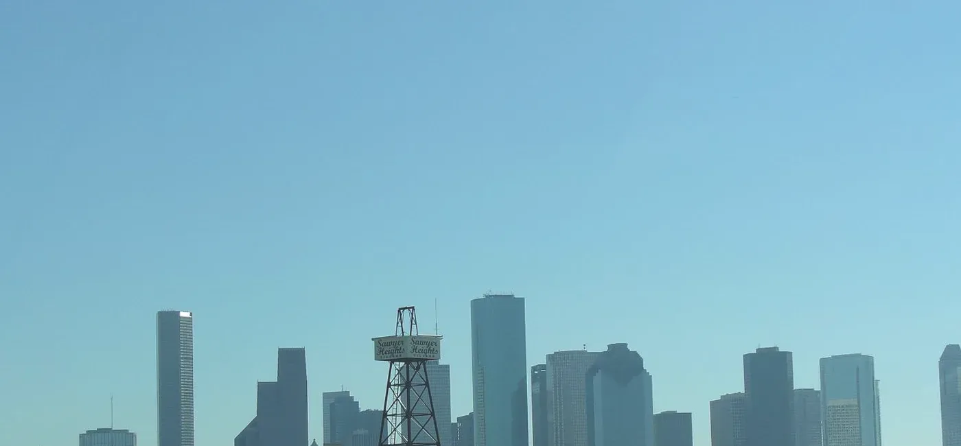 The downtown skyline seen from the east side