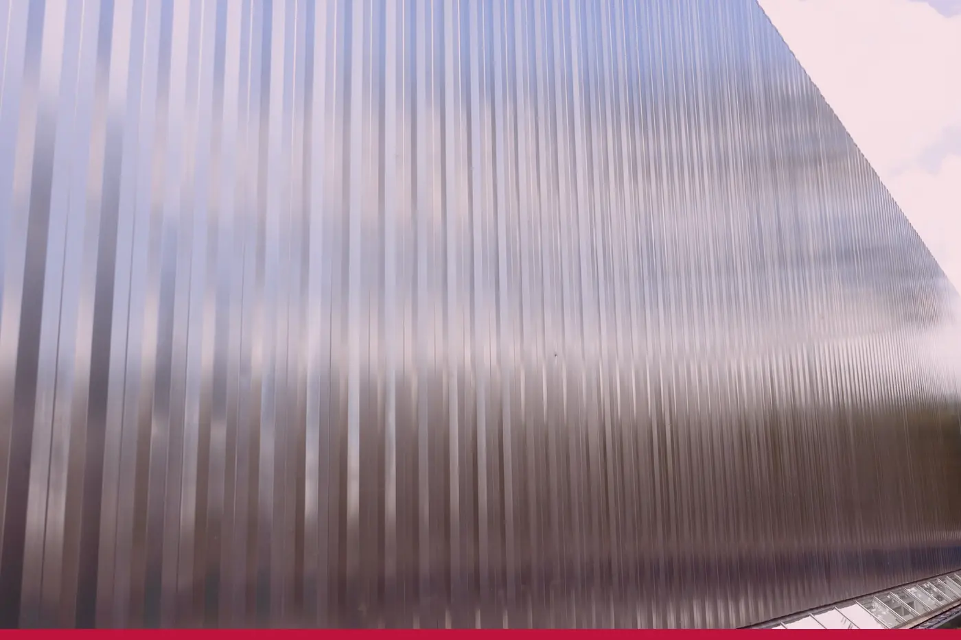 The metal wall of the contemporary art museum