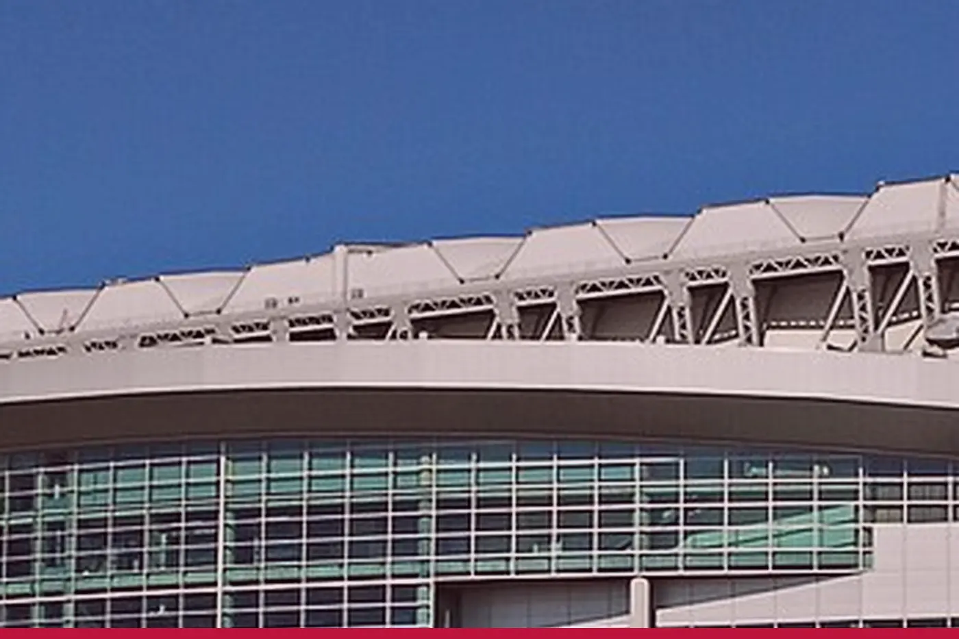 The roofline of the south side stadium