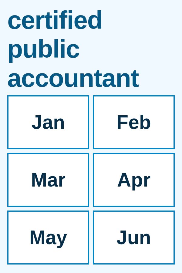 Certified public accountant, then a closed month