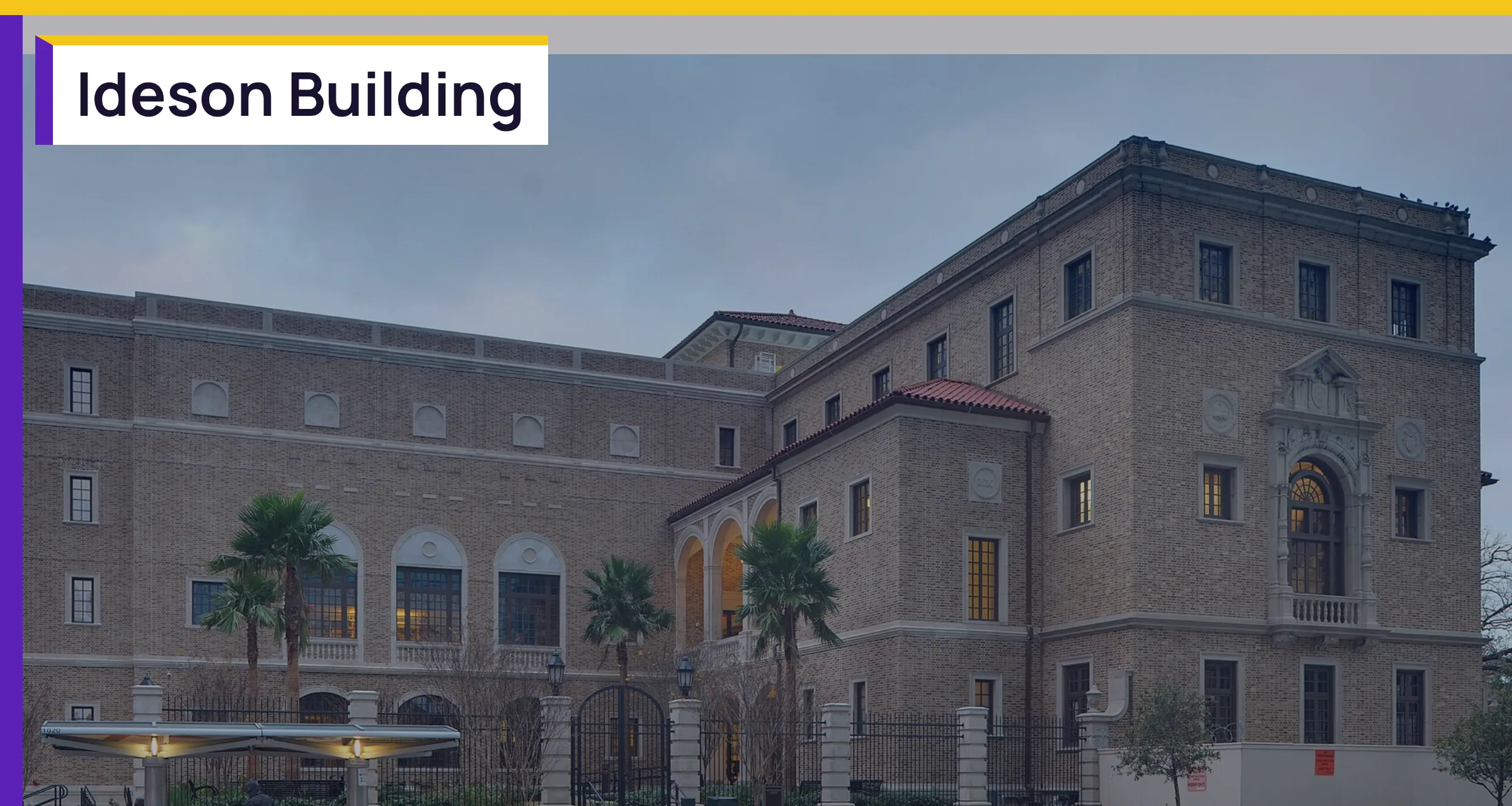 The Julia Ideson Building, with the words Ideson Building