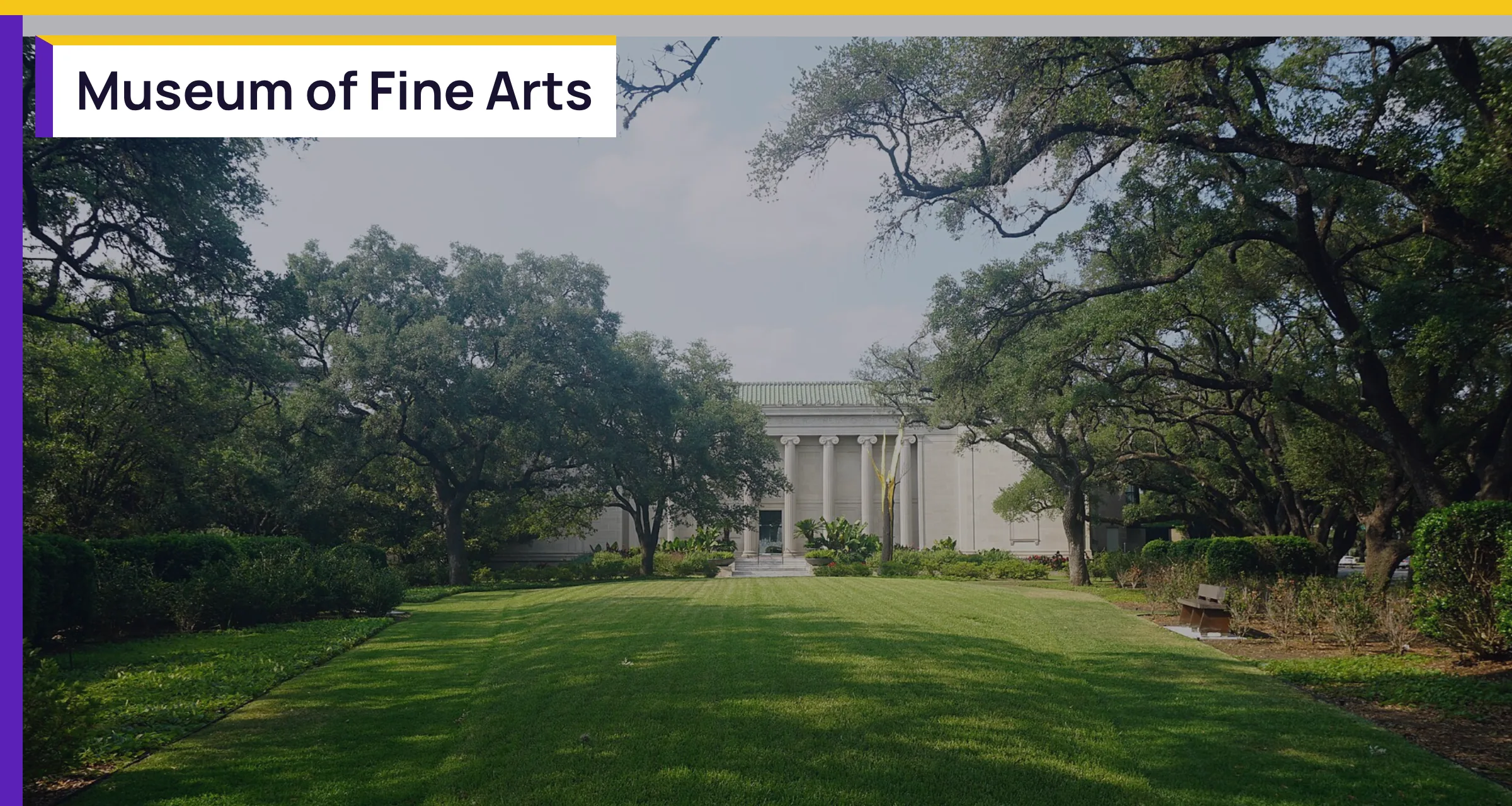 The Museum of Fine Arts, with the words Museum of Fine Arts