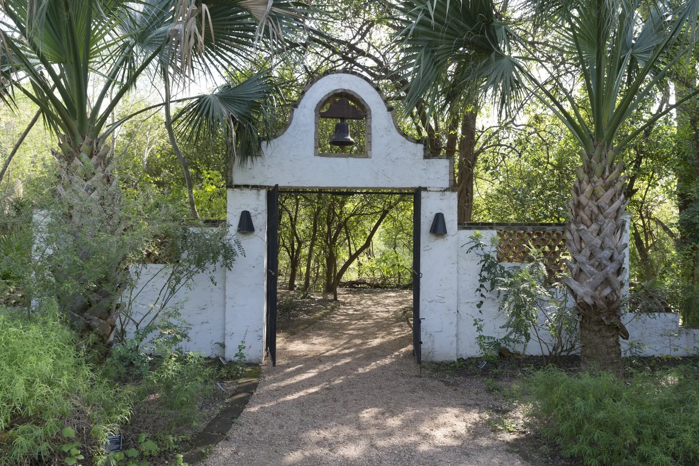 The entry gate at Quinta Mazatlan in McAllen