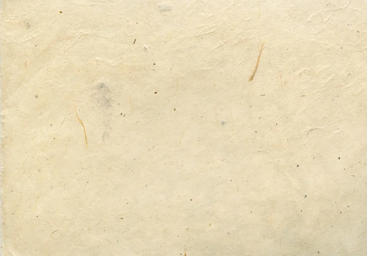 A sheet of blank handmade paper, with no writing.