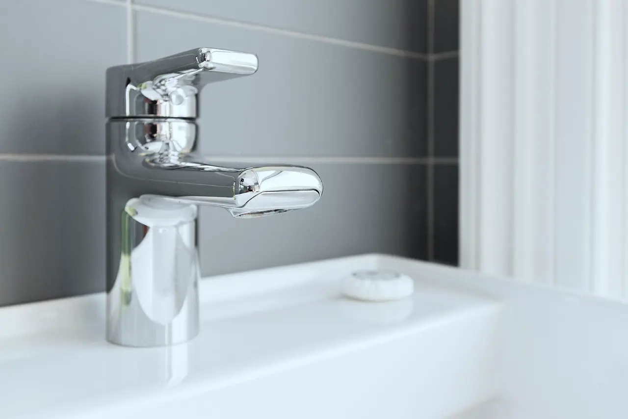 A modern bathroom faucet and sink