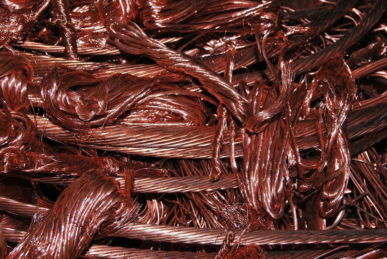 A spool of copper wire