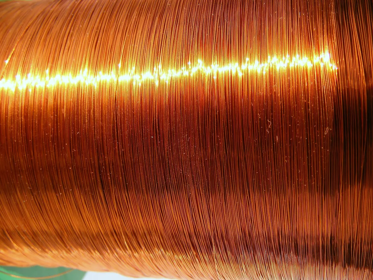 Coils of enamelled copper wire