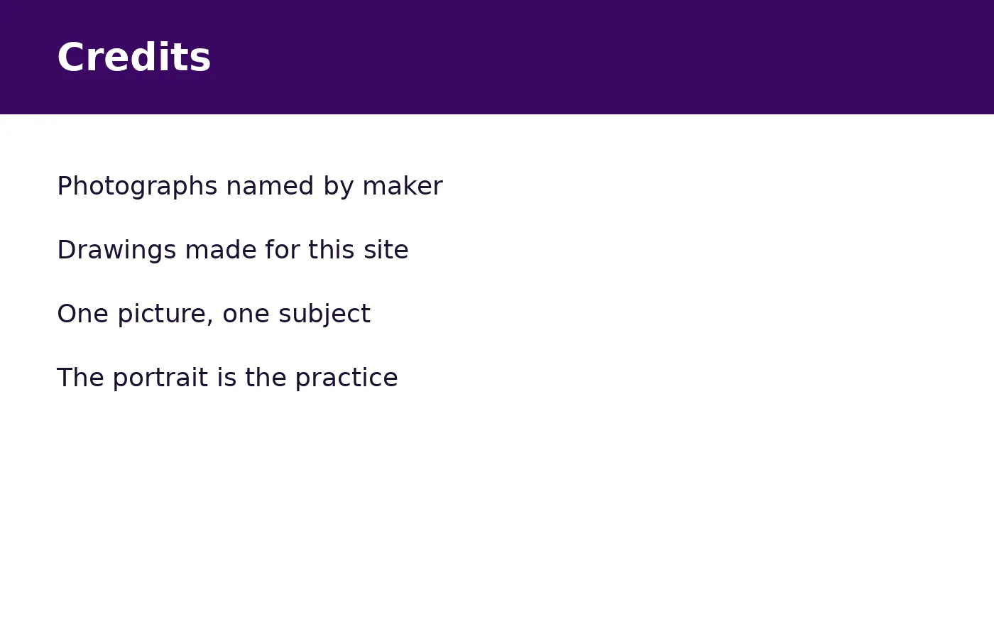 A drawn list of picture sources for this store cleanup site.