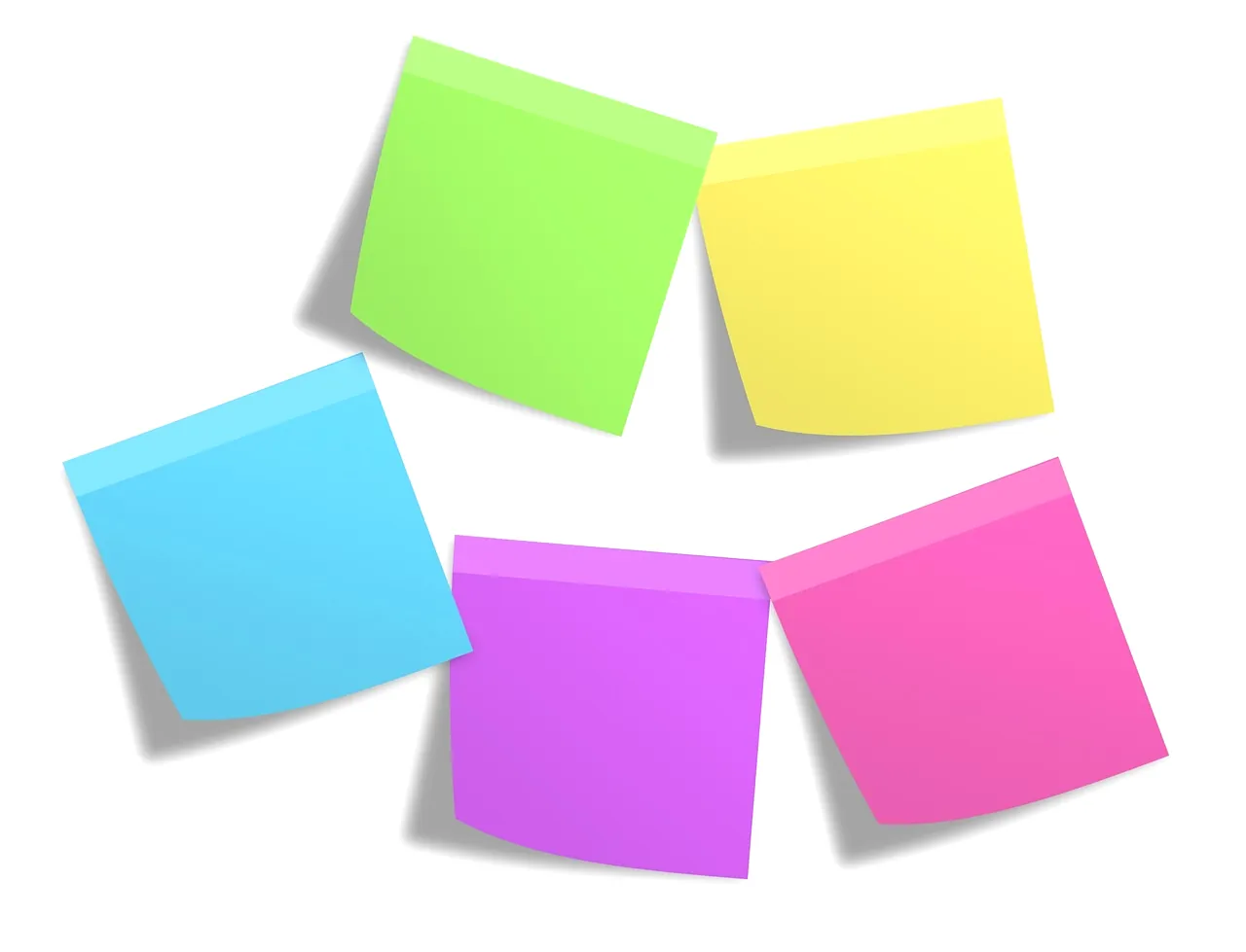 A pad of blank memo notes